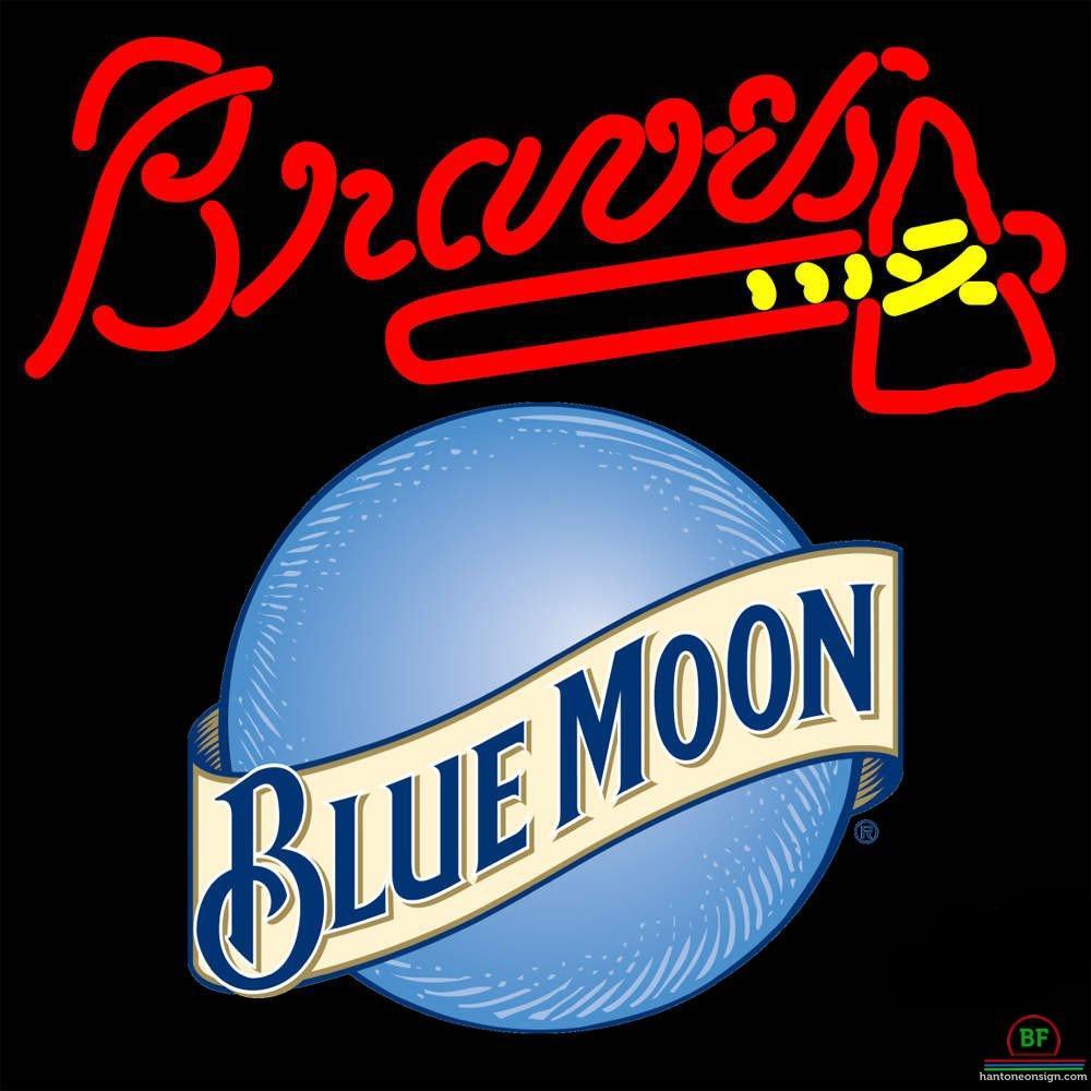 Custom Blue Moon Atlanta Braves Neon Sign MLB Teams Neon Light