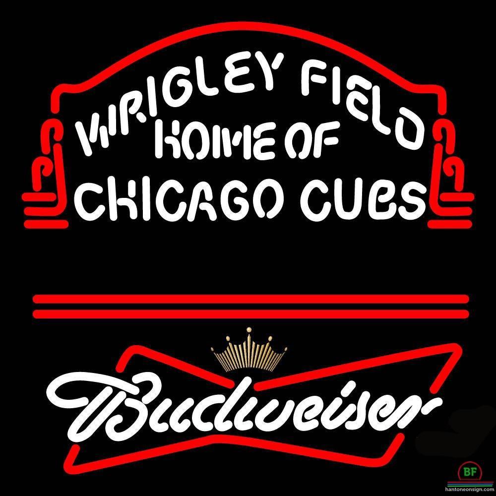 Custom Budweiser Wrigley Field Home Of Chicago Cubs Neon Sign MLB Teams Neon Light