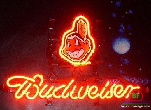 Custom Budweiser Cleveland Indians Neon Sign MLB Teams Neon Light