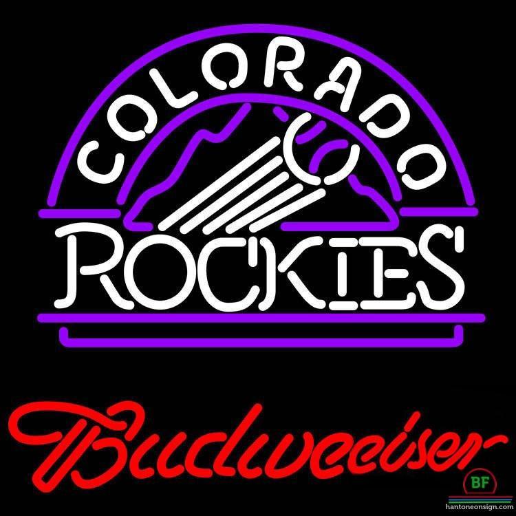 Custom Budweiser Colorado Rockies Neon Sign MLB Teams Neon Light