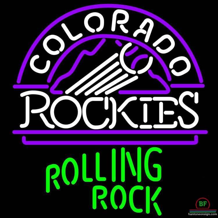 Custom Rolling Rock Colorado Rockies Neon Sign MLB Teams Neon Light