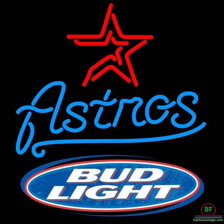 Custom Bud Light Houston Astros Neon Sign MLB Teams Neon Light