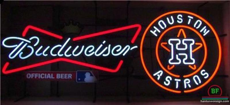 Custom Budweiser Houston Astros Neon Sign MLB Teams Neon Light