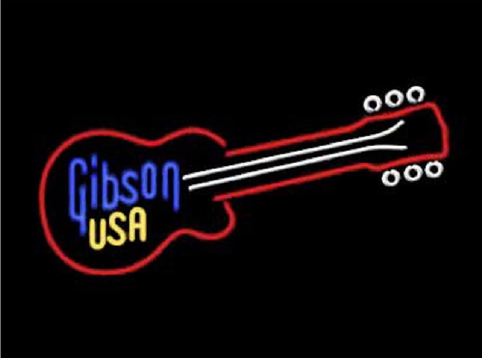 Custom Gibson Usa Guitar Neon Sign Real Neon Light