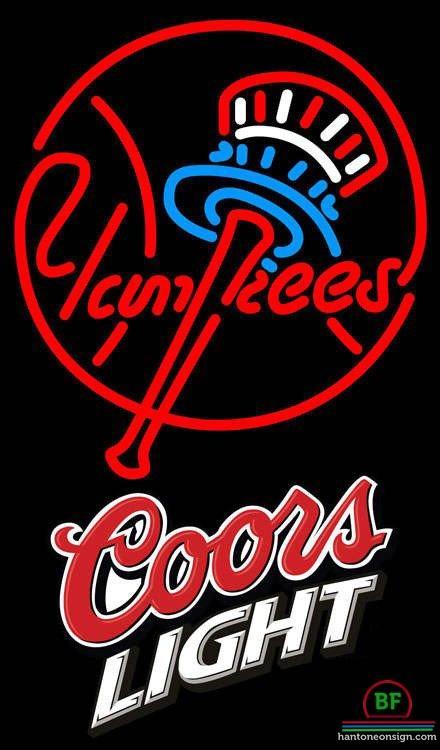 Custom Coors Light New York yankees Neon Sign MLB Teams Neon Light