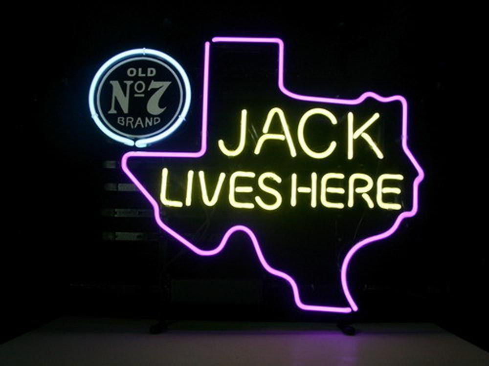 Custom Jack Daniels Lives Here Neon Sign Real Neon Light