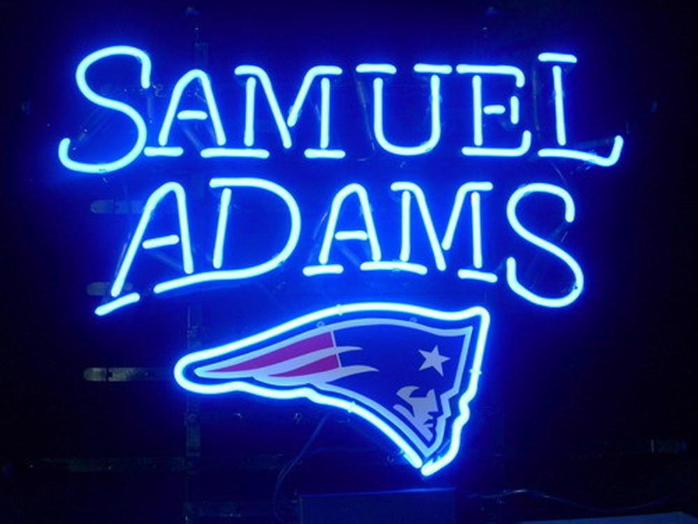 Custom New England Patriots Samuel Adams Lage NFL Sports Neon Sign Real Neon Light