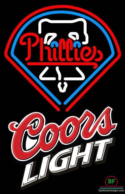 Custom Coors Light Philadelphia Phillies Neon Sign MLB Teams Neon Light