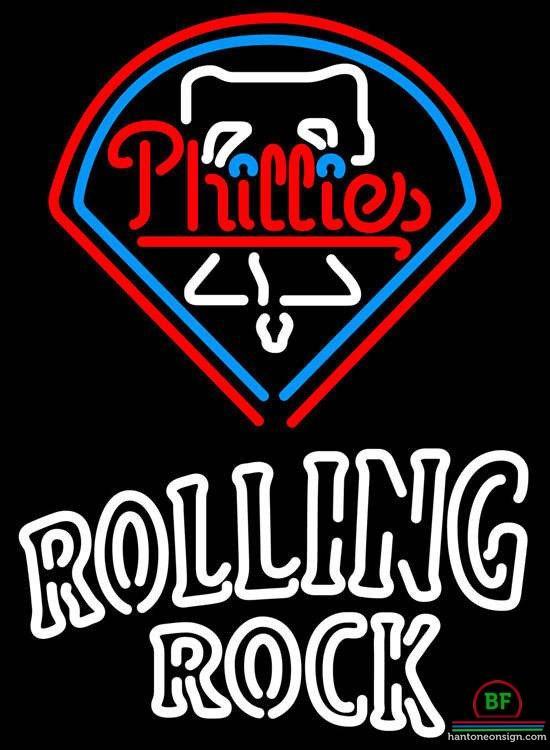 Custom Rolling Rock Philadelphia Phillies Neon Sign MLB Teams Neon Light