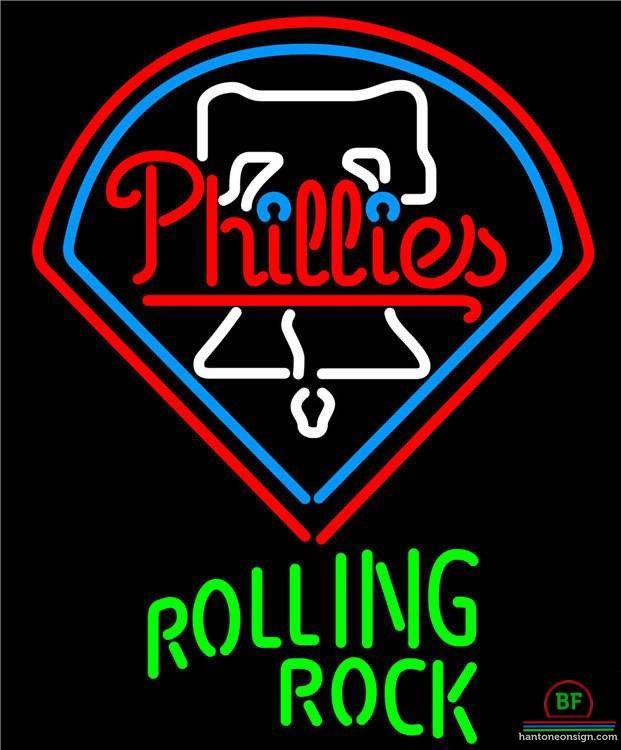 Custom Rolling Rock Philadelphia Phillies Neon Sign MLB Teams Neon Light
