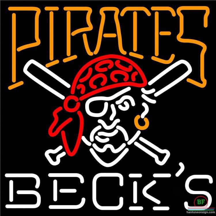 Custom Becks Pittsburgh Pirates Neon Sign MLB Teams Neon Light
