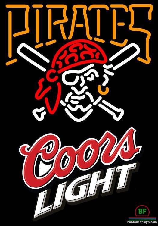 Custom Coors Light Pittsburgh Pirates Neon Sign MLB Teams Neon Light