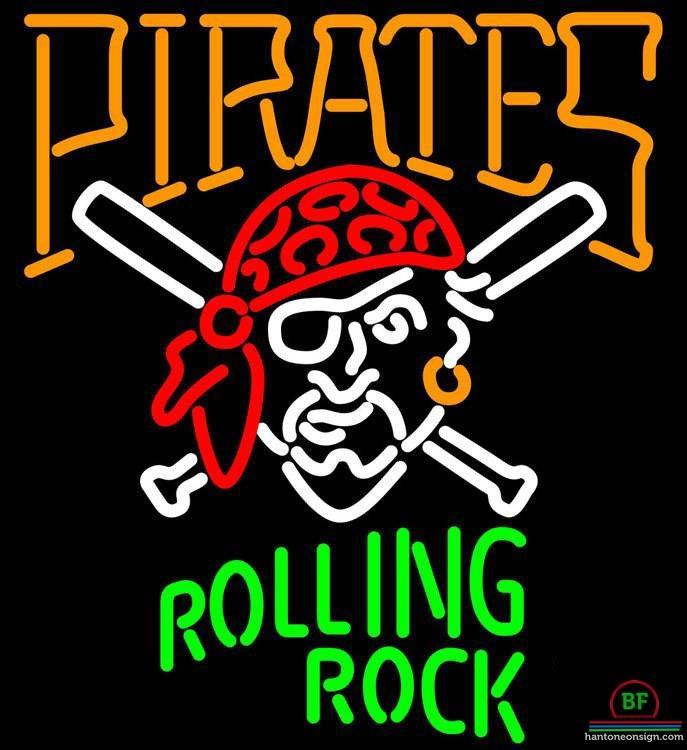Custom Rolling Rock Pittsburgh Pirates Neon Sign MLB Teams Neon Light