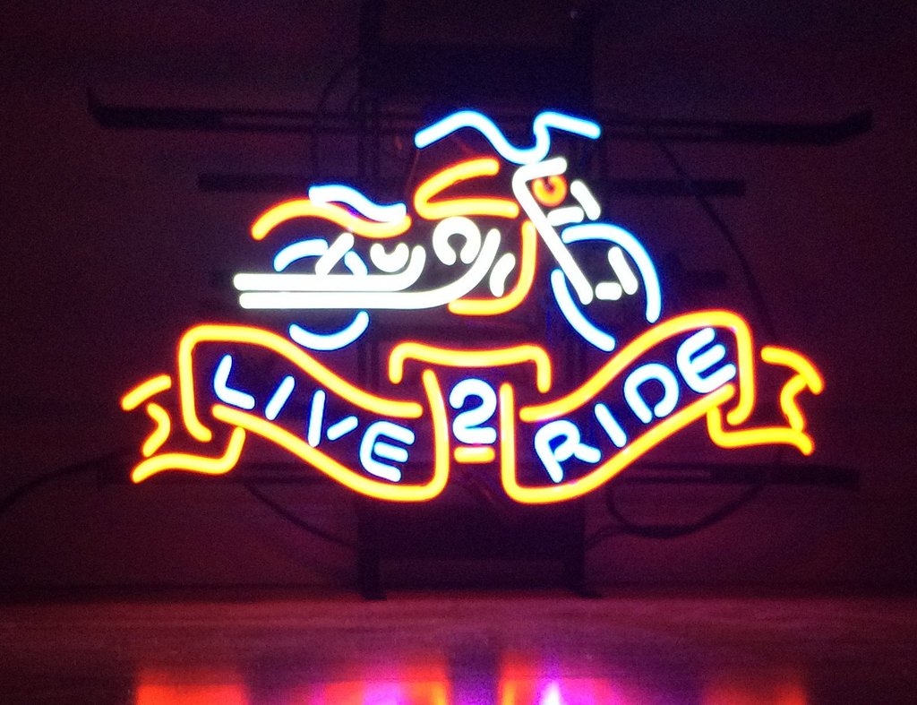 Custom Motorcycle Live#2Ride Neon Sign