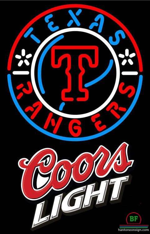 Custom Coors Light Texas Rangers Neon Sign MLB Teams Neon Light