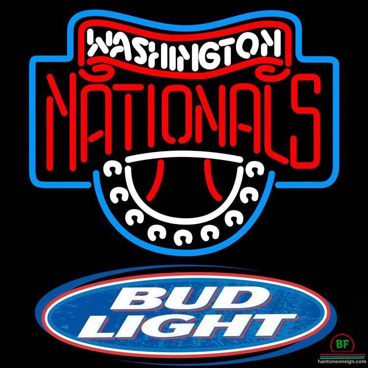 Custom Bud Light Washington Nationals Neon Sign MLB Teams Neon Light