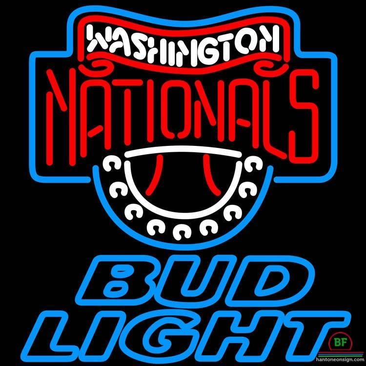 Custom Bud Light Washington Nationals Neon Sign MLB Teams Neon Light