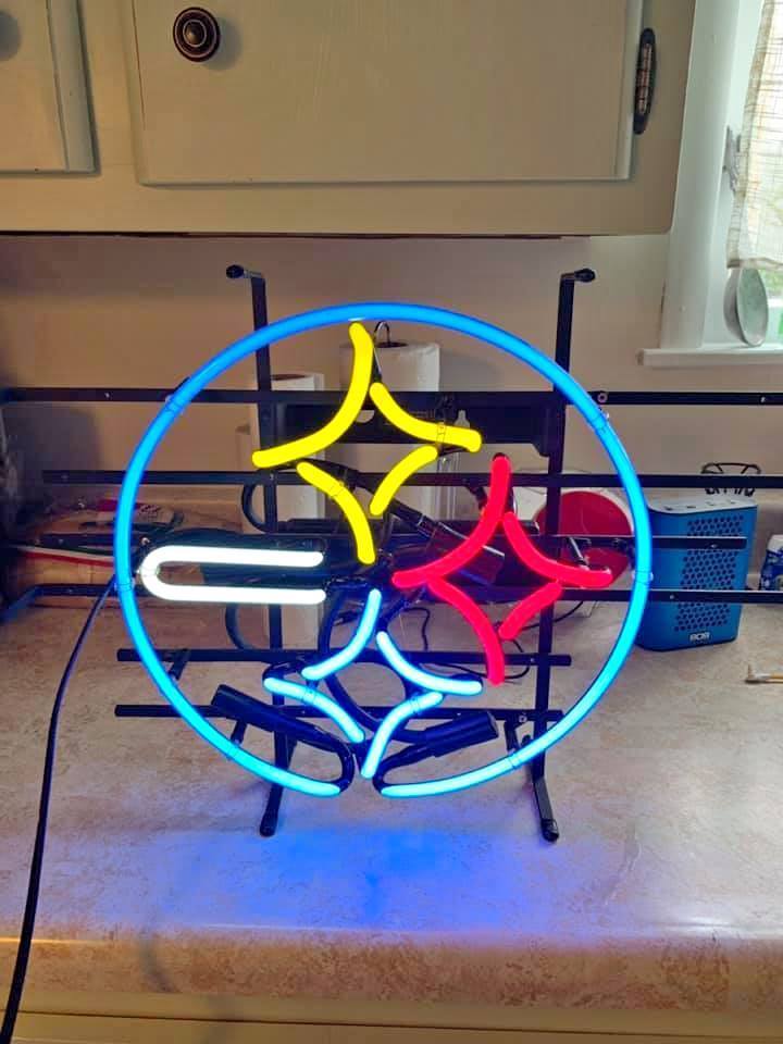 Custom Pittsburgh Steelers NFL Sports Neon Sign Real Neon Light