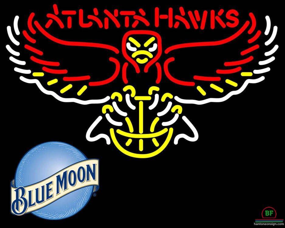 Custom Blue Moon Atlanta Hawks Neon Sign NBA Teams Neon Light
