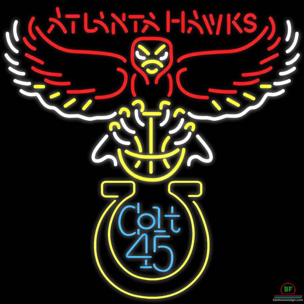 Custom Colt 45 Atlanta Hawks Neon Sign NBA Teams Neon Light