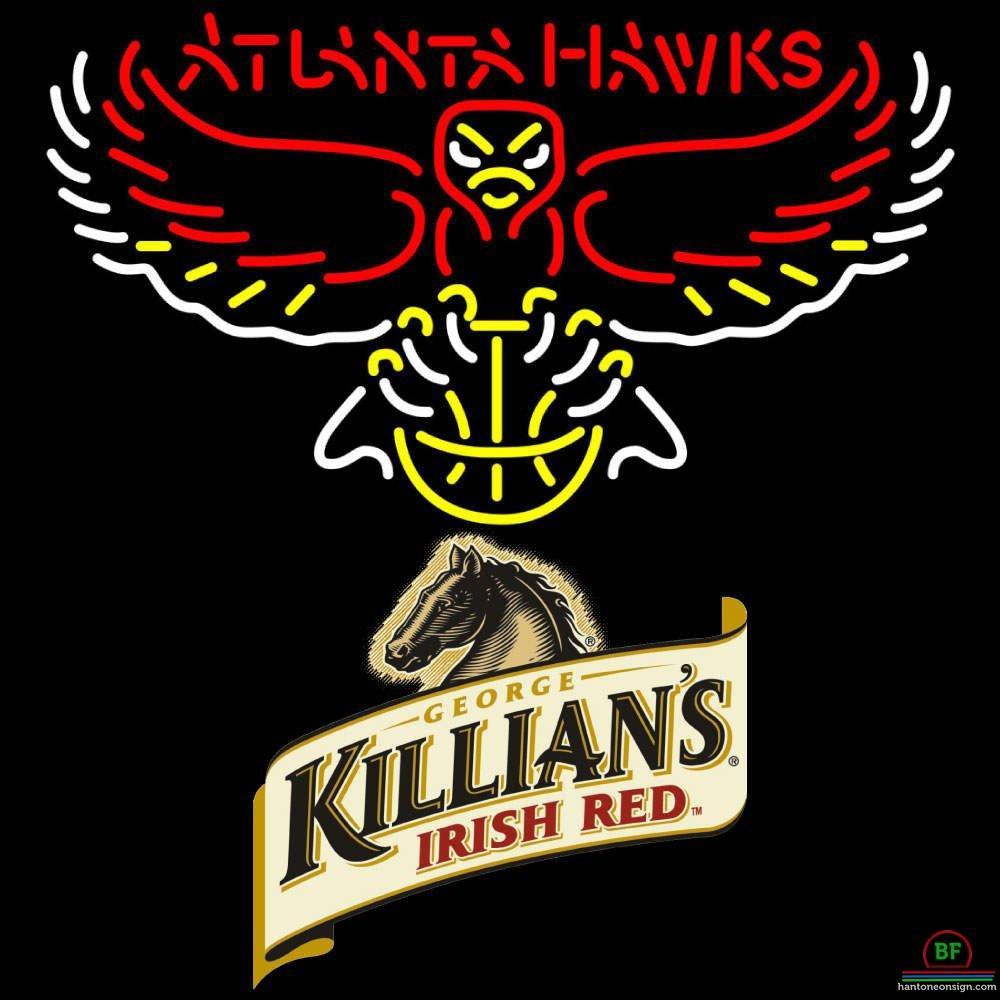 Custom Killians Irish Atlanta Hawks Neon Sign NBA Teams Neon Light