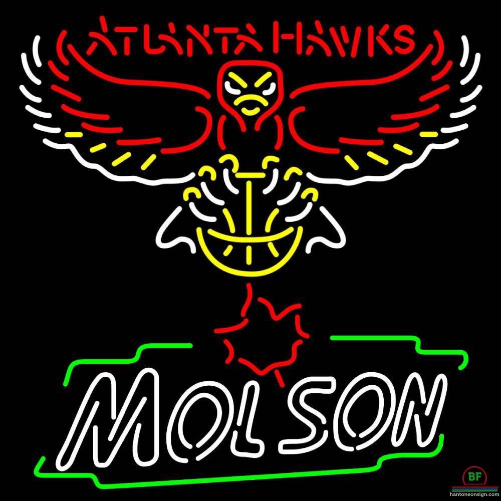 Custom Molson Atlanta Hawks Neon Sign NBA Teams Neon Light