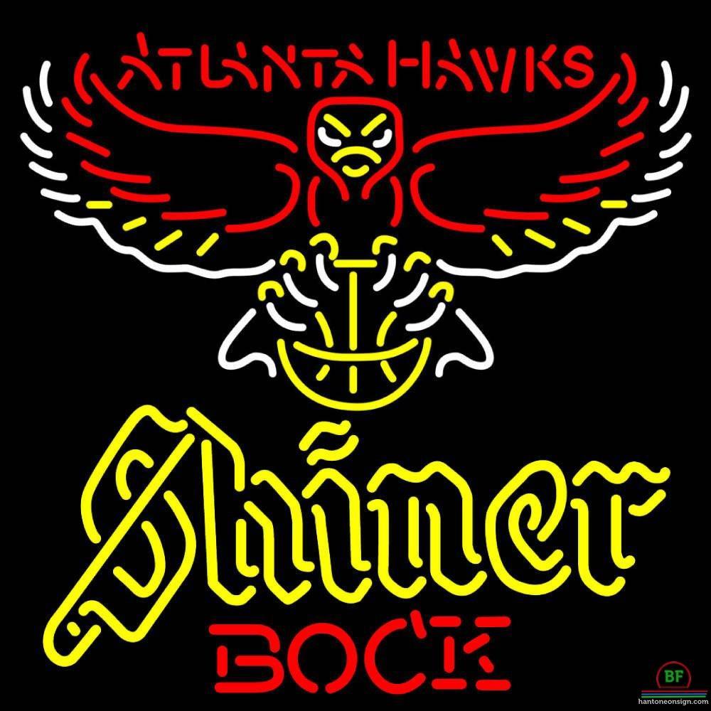 Custom Shiner Bock Atlanta Hawks Neon Sign NBA Teams Neon Light