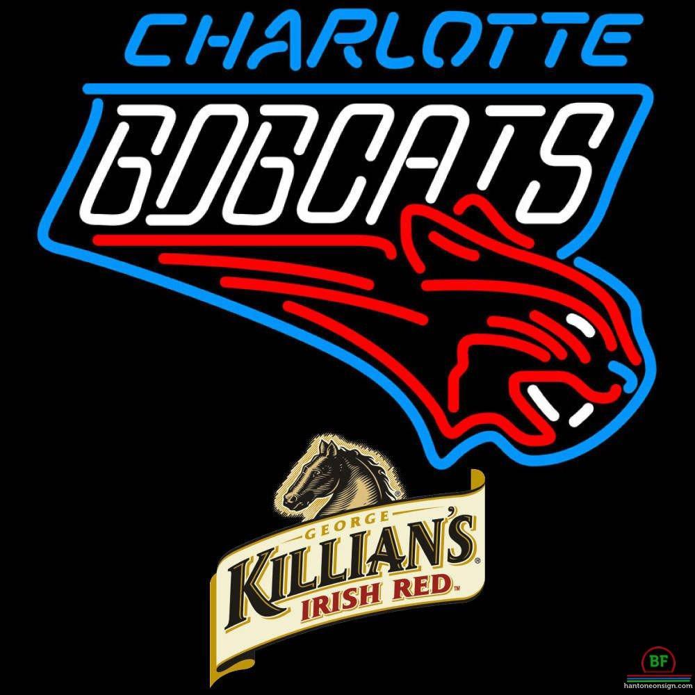 Custom Killians Irish Charlotte Bobcats Neon Sign NBA Teams Neon Light