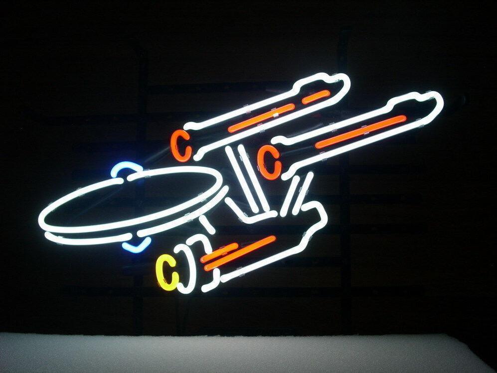 Custom Star Trek Enterprise Space Ship Neon Sign