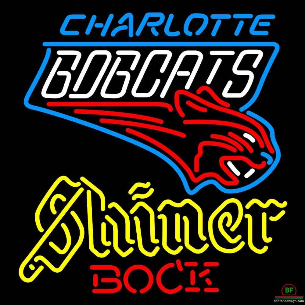 Custom Shiner Bock Charlotte Bobcats Neon Sign NBA Teams Neon Light