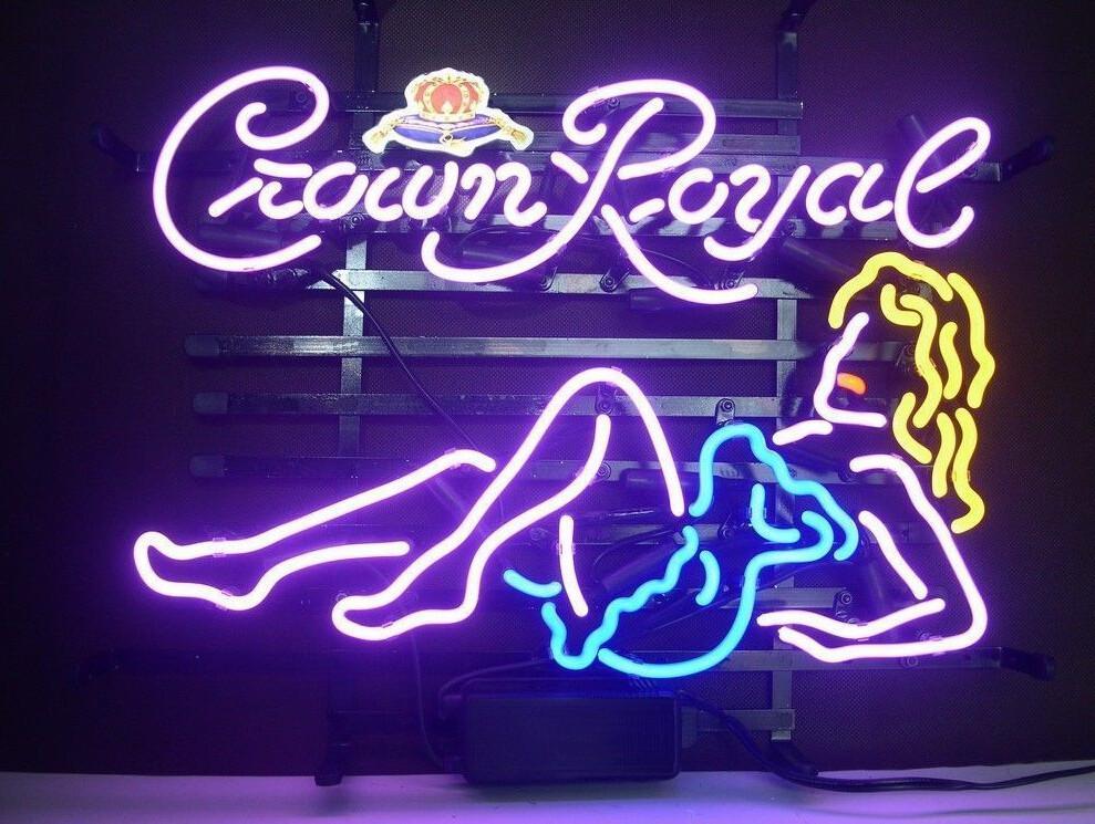 Custom Crown Royal Girl Neon Sign