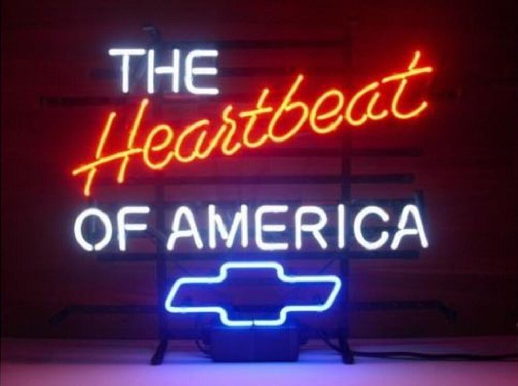 Custom Chevrolet The Heartbeat Of America Neon Sign