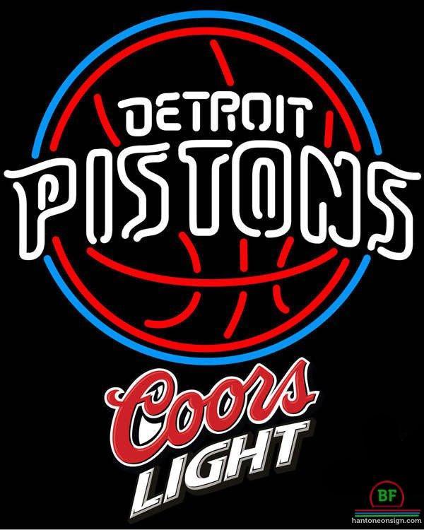 Custom Coors Light Detroit Pistons Neon Sign NBA Teams Neon Light
