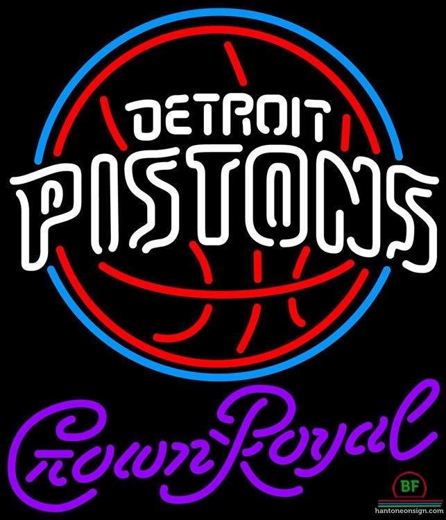 Custom Crown Royal Detroit Pistons Neon Sign NBA Teams Neon Light