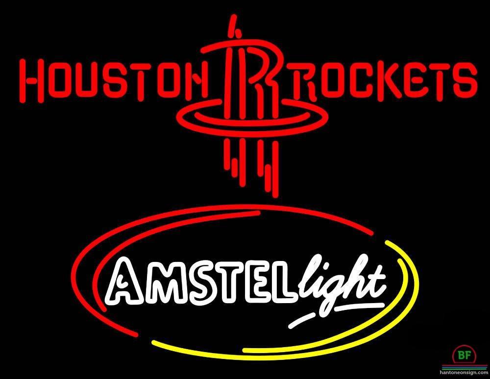 Custom Amstel Light Houston Rockets Neon Sign NBA Teams Neon Light
