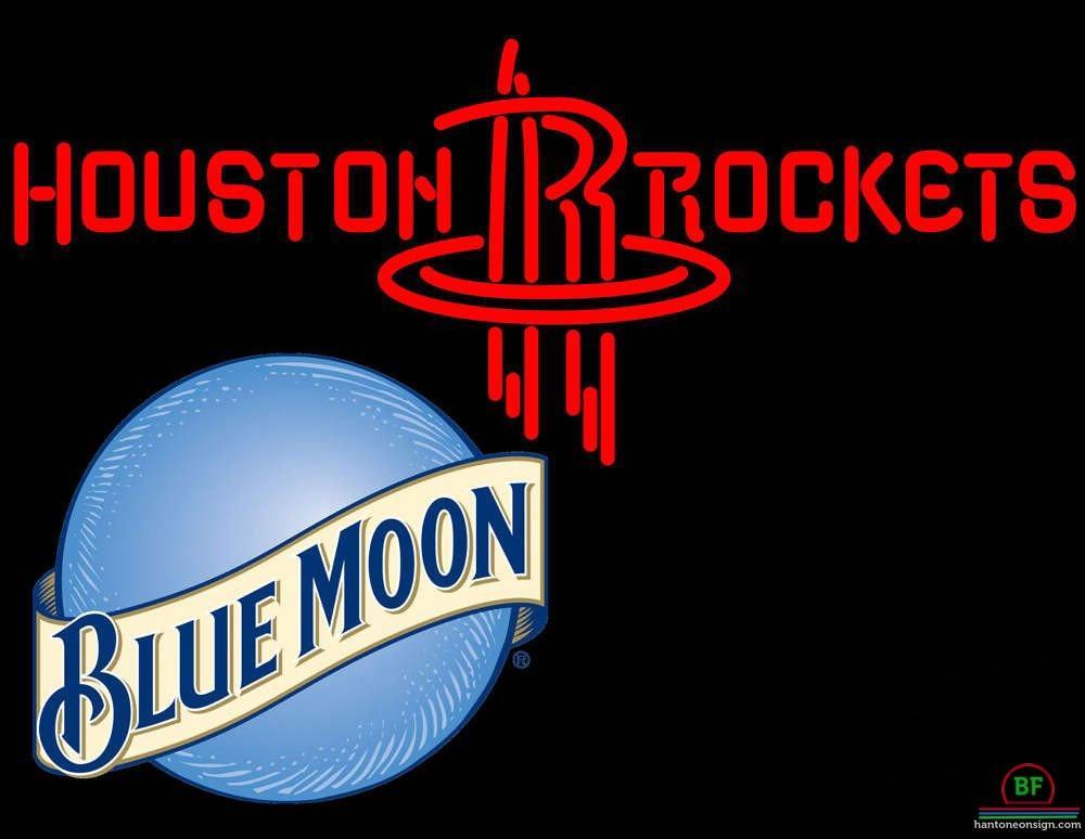 Custom Blue Moon Houston Rockets Neon Sign NBA Teams Neon Light