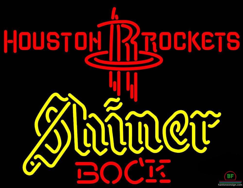 Custom Shiner Bock Houston Rockets Neon Sign NBA Teams Neon Light