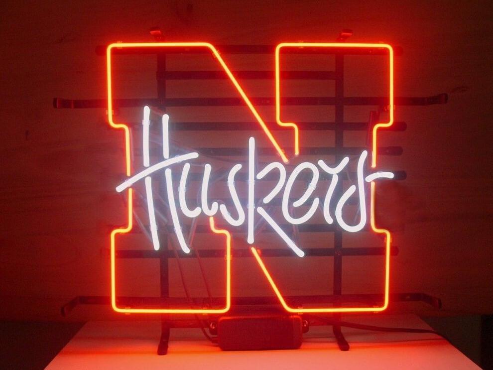 Custom Nebraska Cornhuskers NCAA Sports Neon Sign Real Neon Light