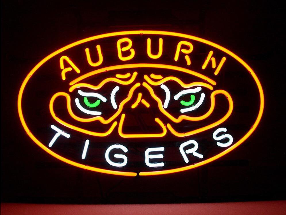 Custom Auburn Tigers NCAA Sports Sign Real Neon Light