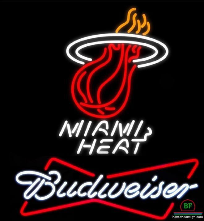 Custom Budweiser Miami Heat Neon Sign NBA Teams Neon Light
