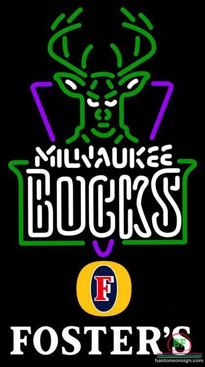 Custom Fosters Milwaukee Bucks Neon Sign NBA Teams Neon Light
