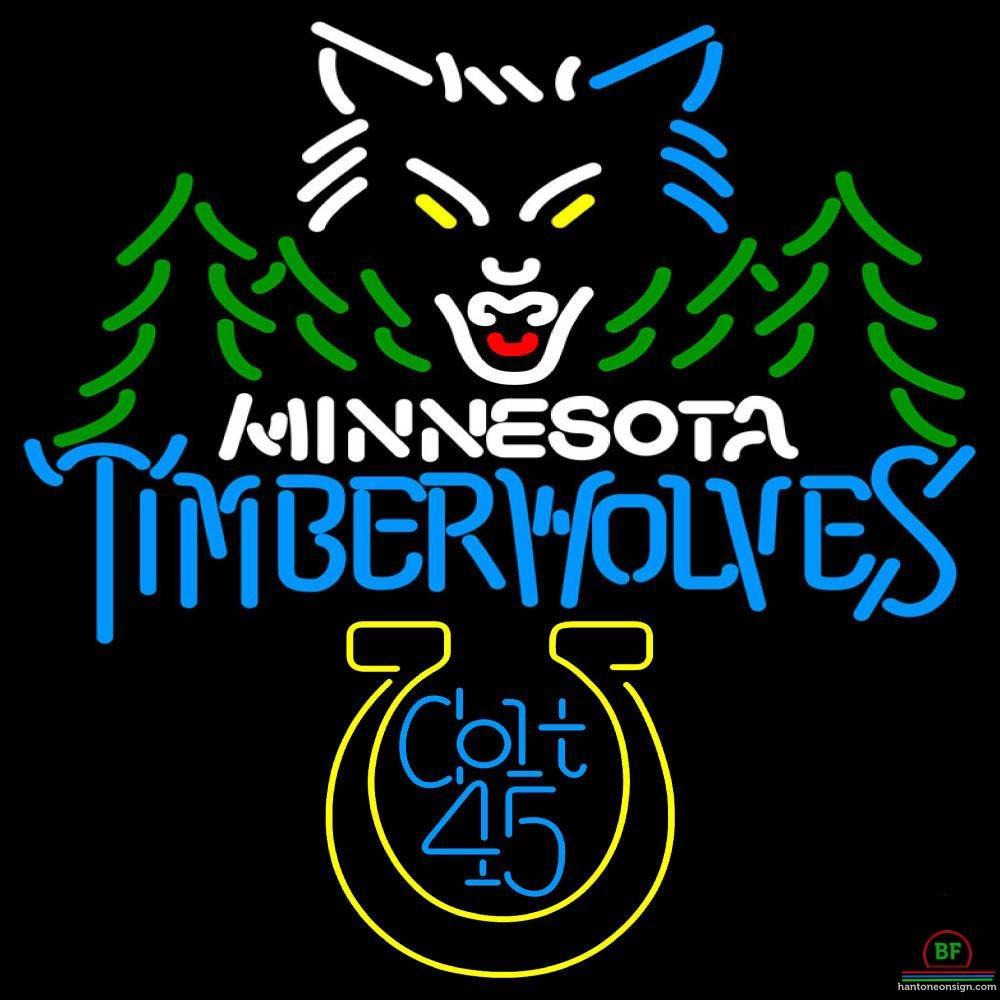 Custom Colt 45 Minnesota Timber Neon Sign NBA Teams Neon Light