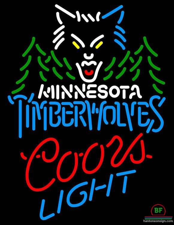 Custom Coors Light Minnesota Timber Neon Sign NBA Teams Neon Light