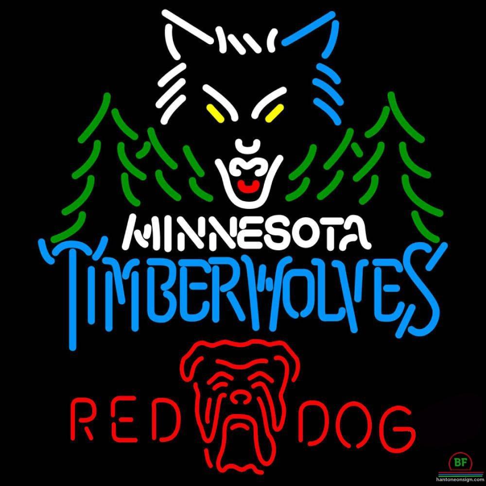 Custom Red Dog Minnesota Timber Neon Sign NBA Teams Neon Light