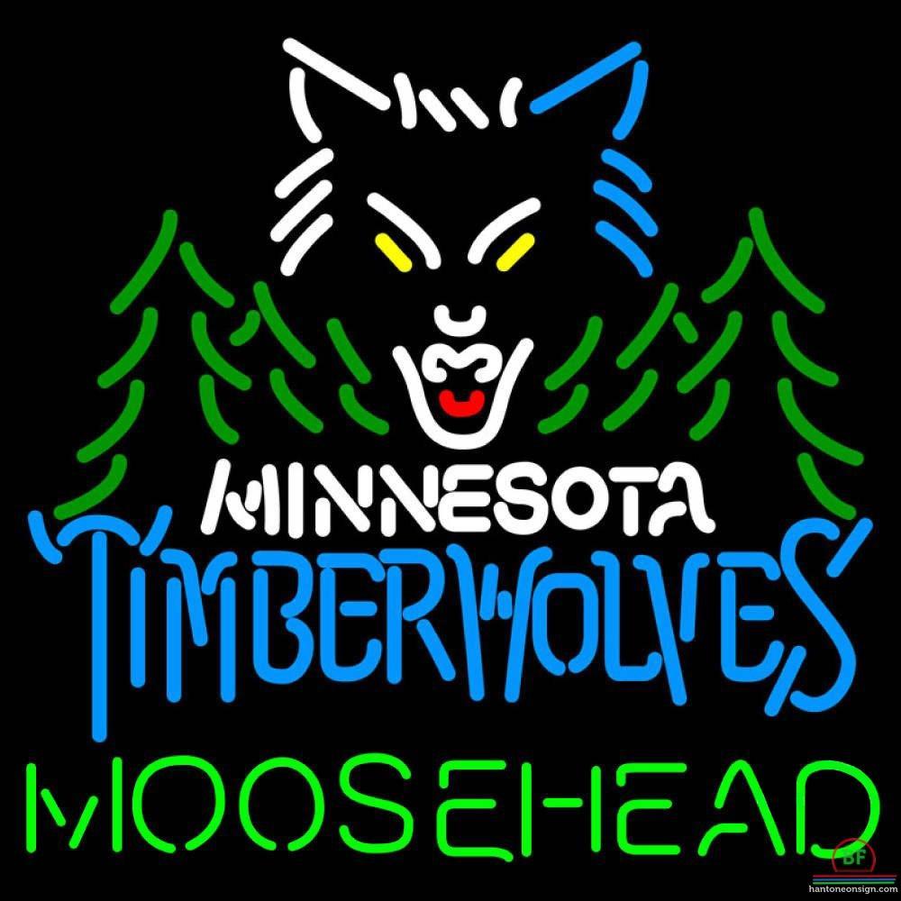 Custom Moosehead Minnesota Timber Neon Sign NBA Teams Neon Light