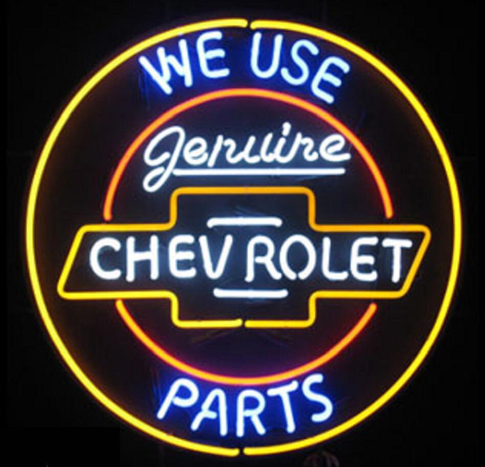 Custom Genuine Chevrolet Part Atuo Car Neon Sign