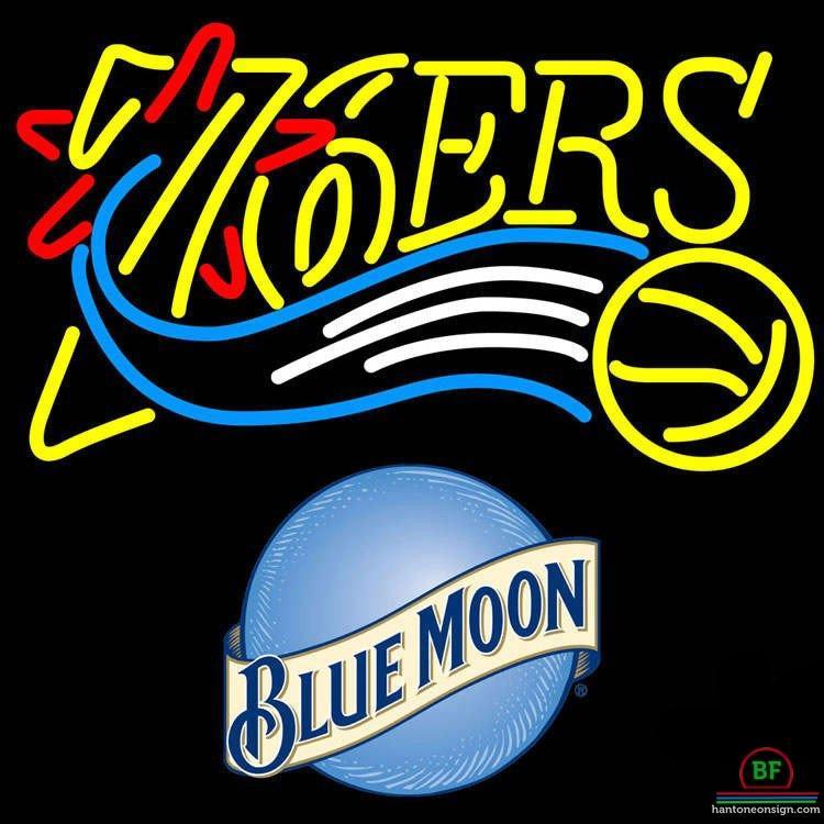 Custom Blue Moon Philadelphia 76ers Neon Sign NBA Teams Neon Light