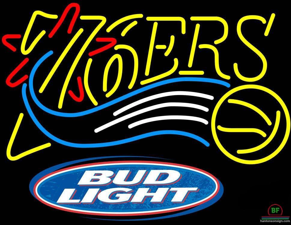 Custom Bud Light Philadelphia 76ers Neon Sign NBA Teams Neon Light