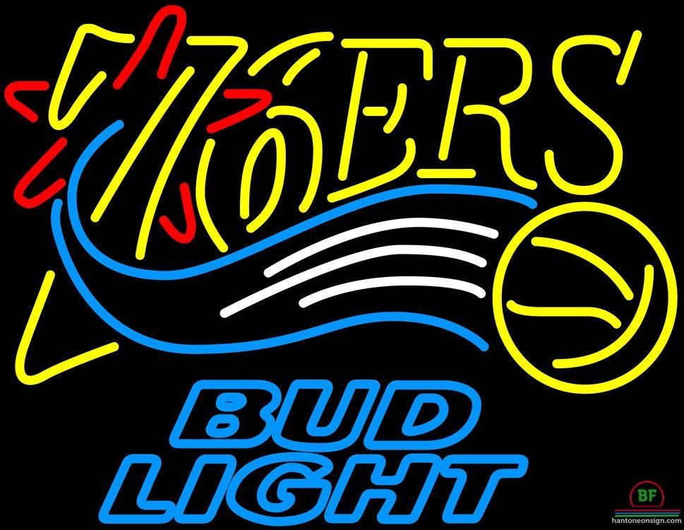 Custom Bud Light Philadelphia 76ers Neon Sign NBA Teams Neon Light