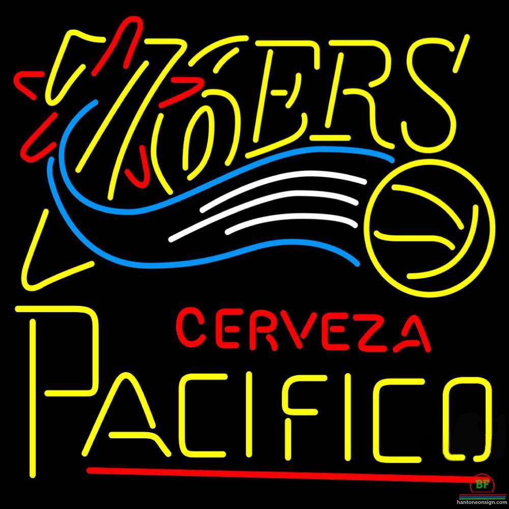 Custom Cerveza Pacifico Philadelphia 76ers Neon Sign NBA Teams Neon Light